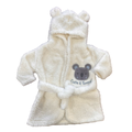 6-12M Cream Panda Fleece Gown - Jollytots