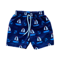 6-12M Navy Sailboat Board Shorts - Sweats