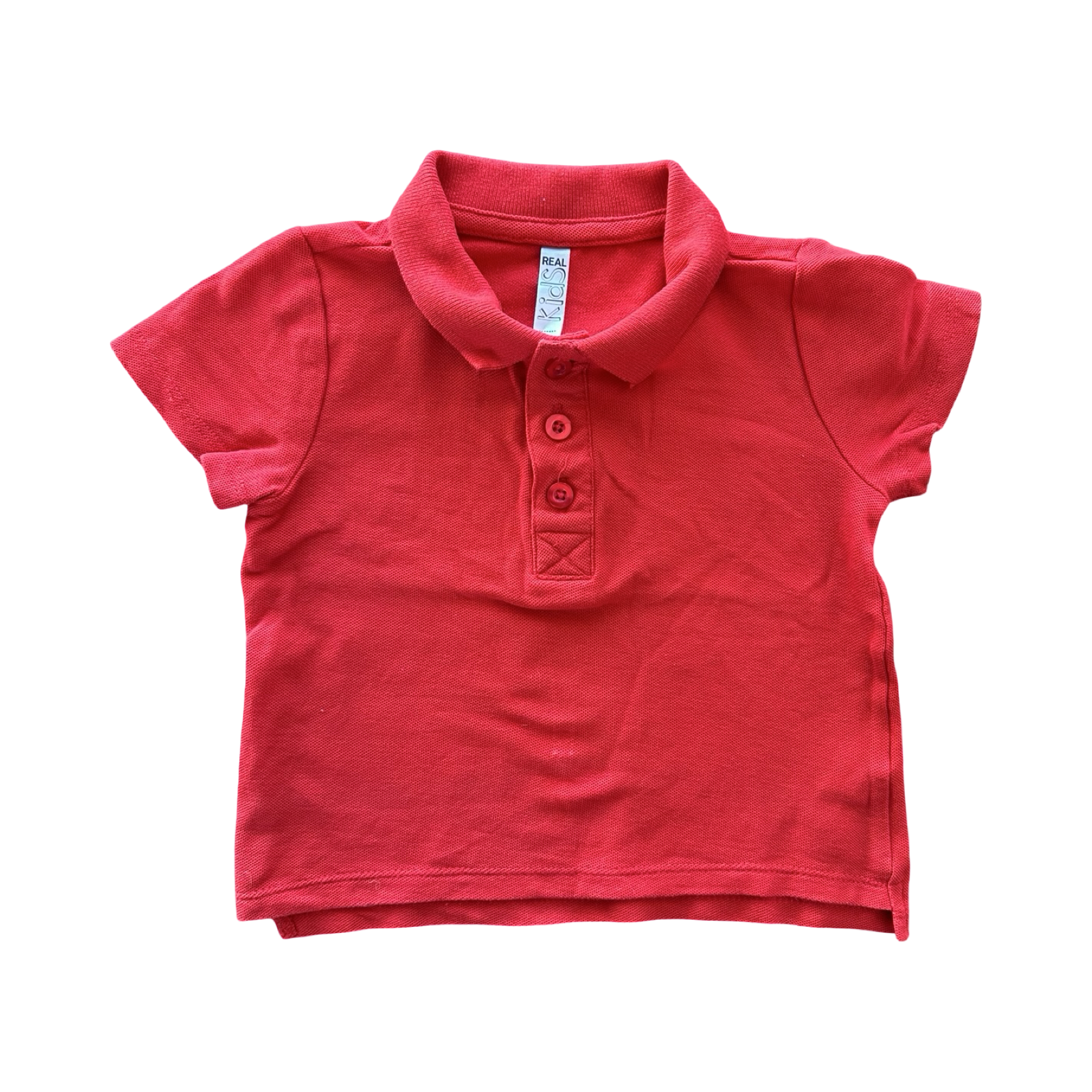 1-2Y Red Golf Shirt - Real Kids