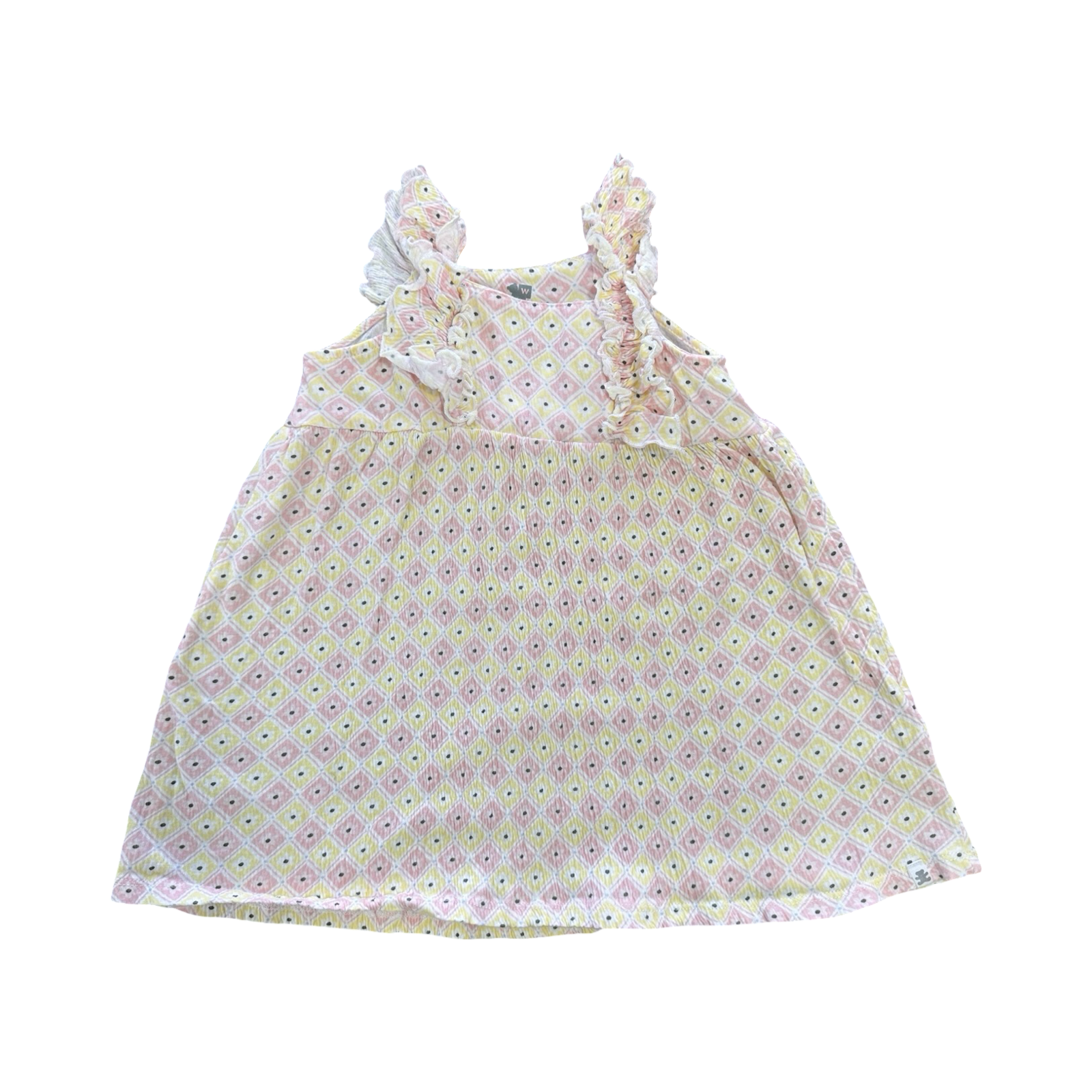 12-18M Pink & Yellow Stretch Dress - Woolworths