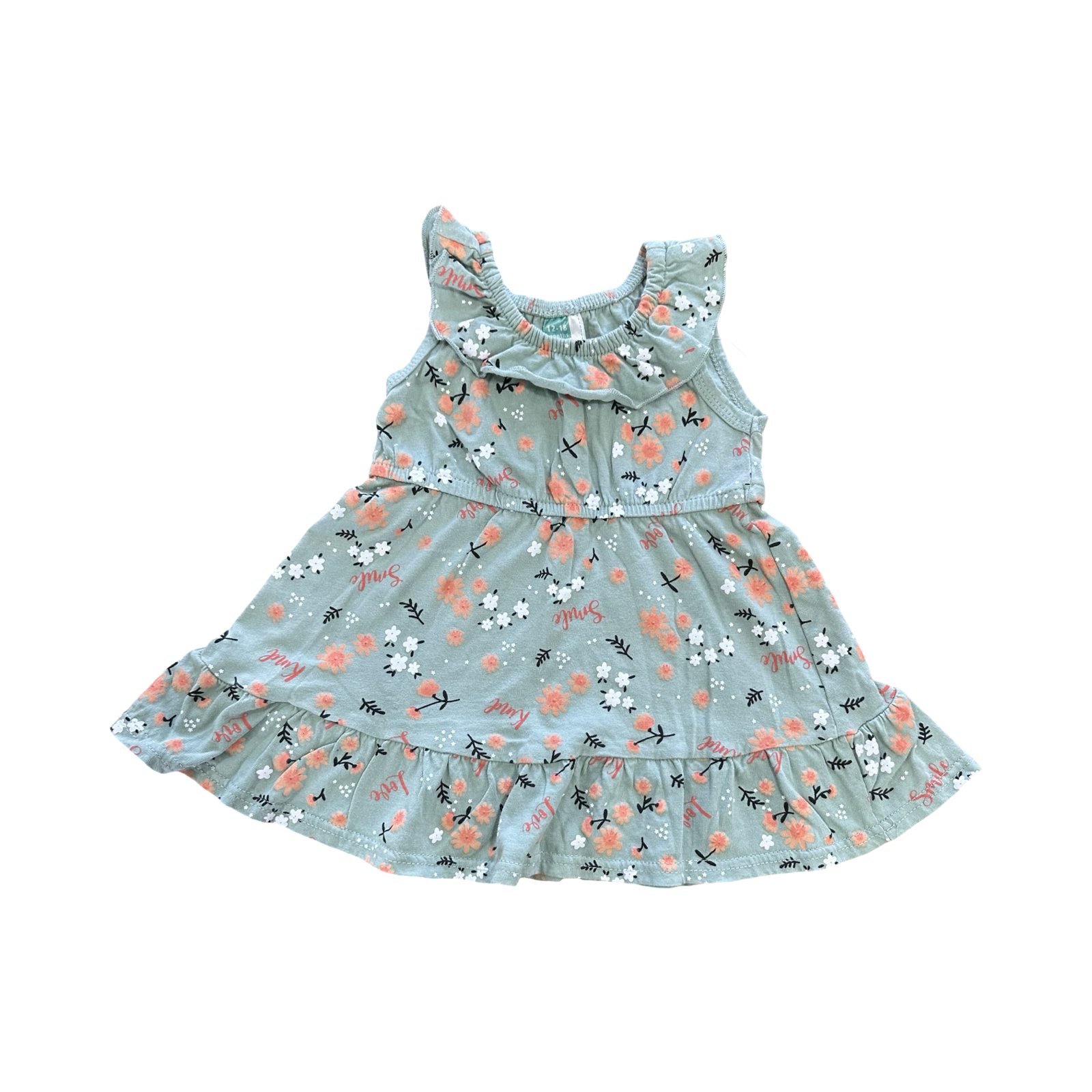 12-18M Green Floral Top - Ackermans