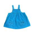 12-18M Turquoise Corduroy Cotton Kitty Dress - Ackermans