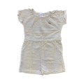 12-18M White & Gold Glitter Stripe Bodysuit - Cuddlesome