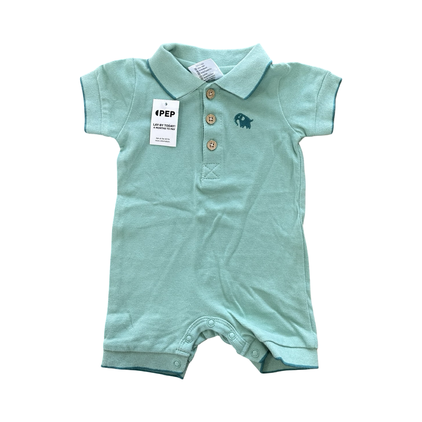 *NEW* Newborn Green Elephant Golf Shirt - Cuddlesome
