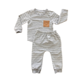 9M Grey & White Stripe Long Sleeve Sweater Top & Pants