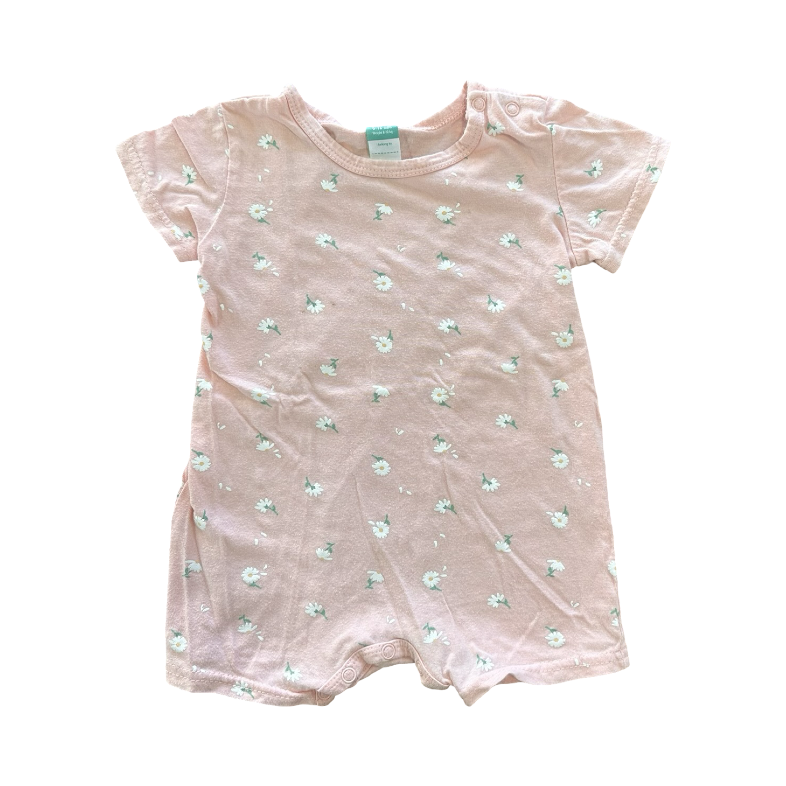 6-12M Pink Daisy Romper - Ackermans