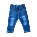 6-12M Blue Denim Jeans with Elasticated Back - Cuddlesome