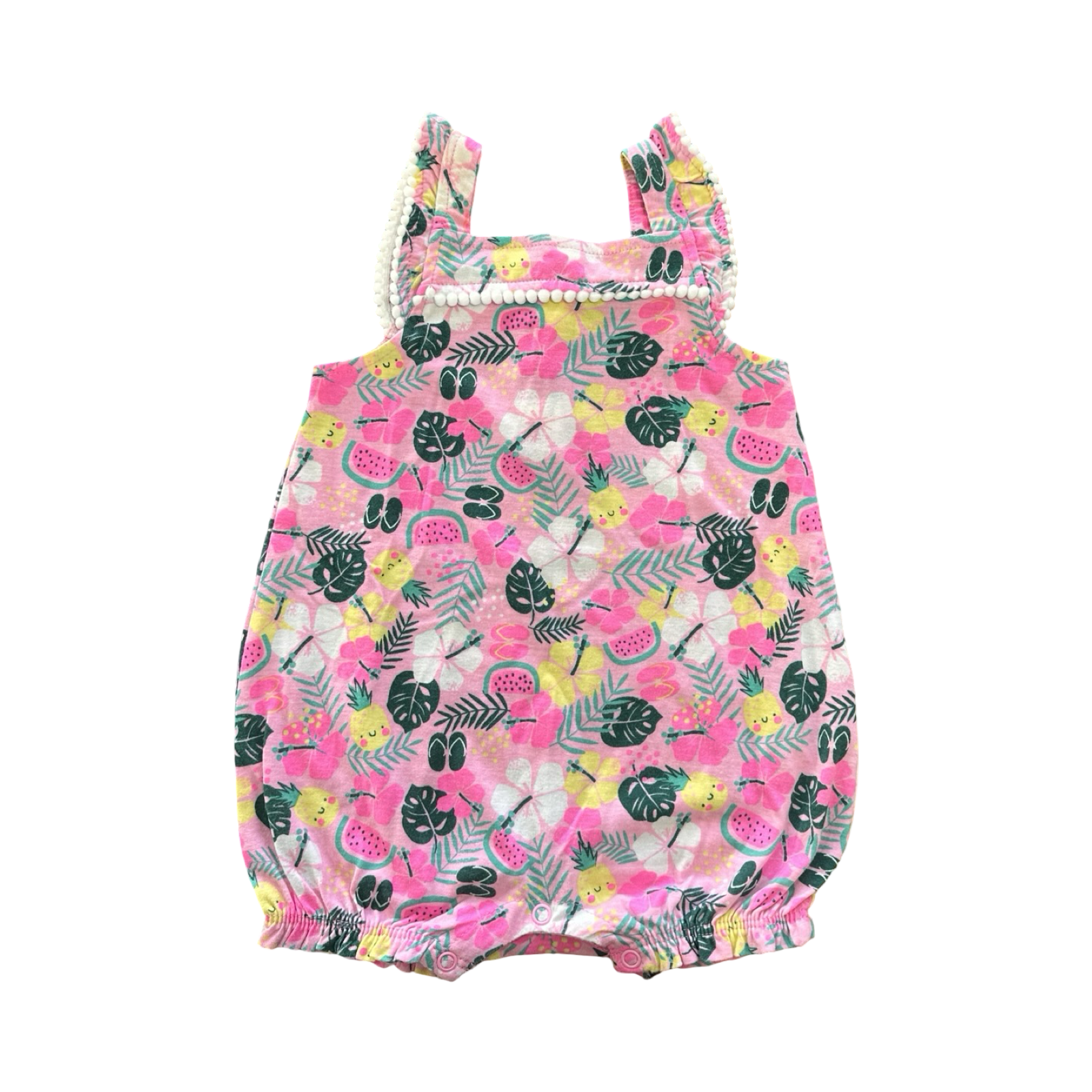 9-12M Pink Summer Theme Romper - So Cute