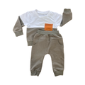 9M Khaki & White 2pc Sweater Set