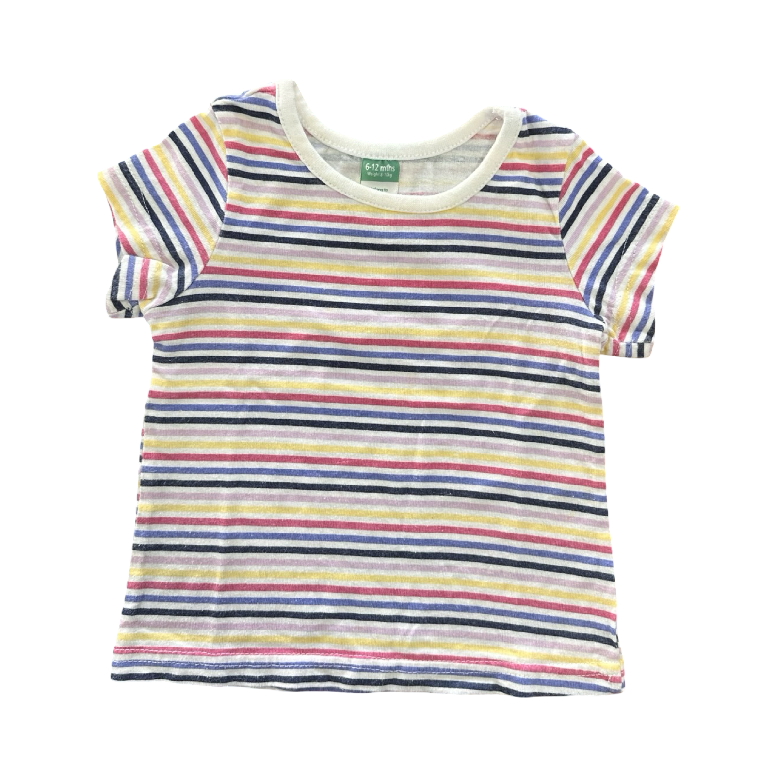 6-12M Multicoloured Stripe T-Shirt - Ackermans