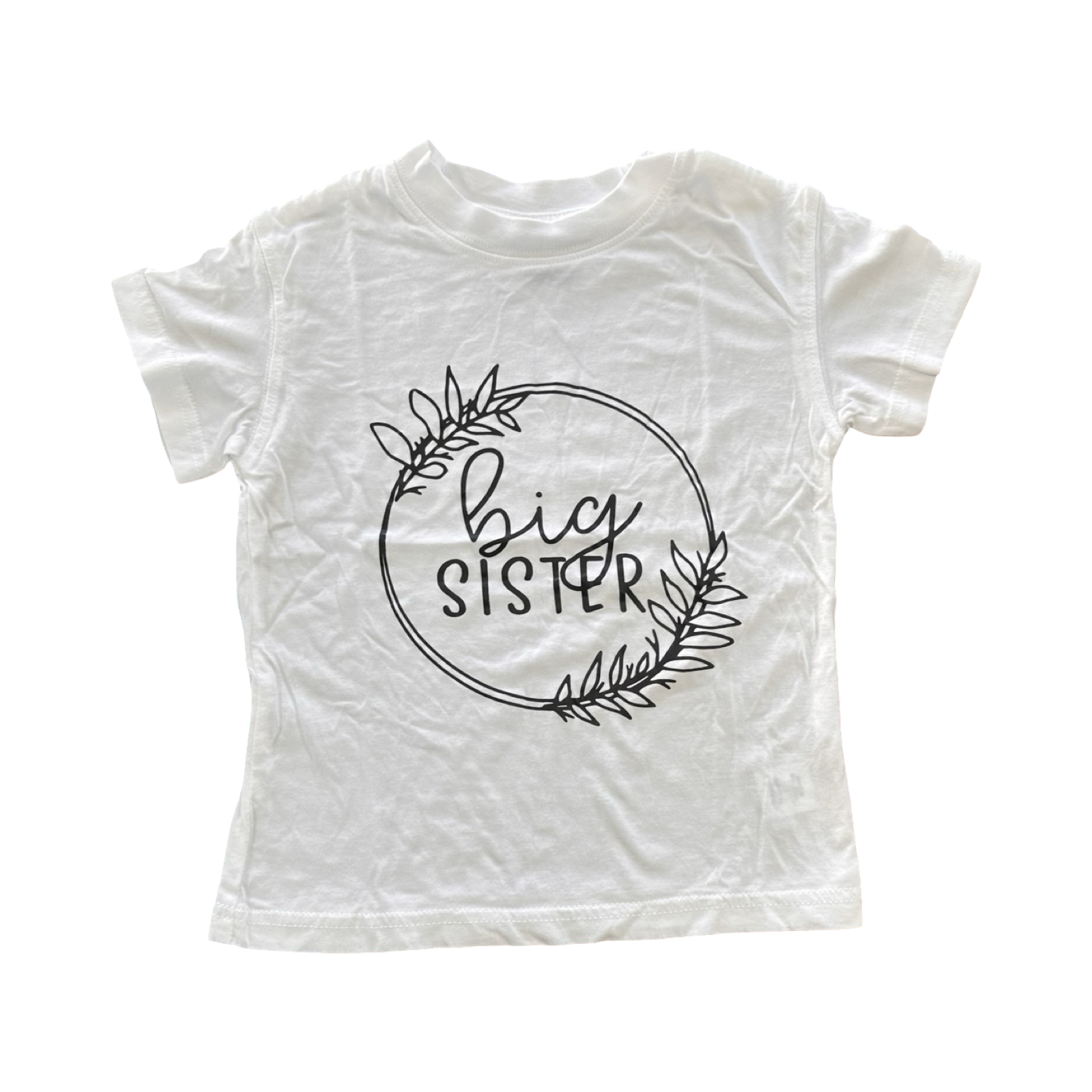 3-4Y White Big Sister T-Shirt