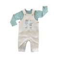 6-12M 2pc Bears Dungaree & Long Sleeve T-Shirt - Tiny Tits & Cuddlesome