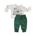 6-12M 2pc Green Construction Sweater Set - Ackermans & Tiny Tots