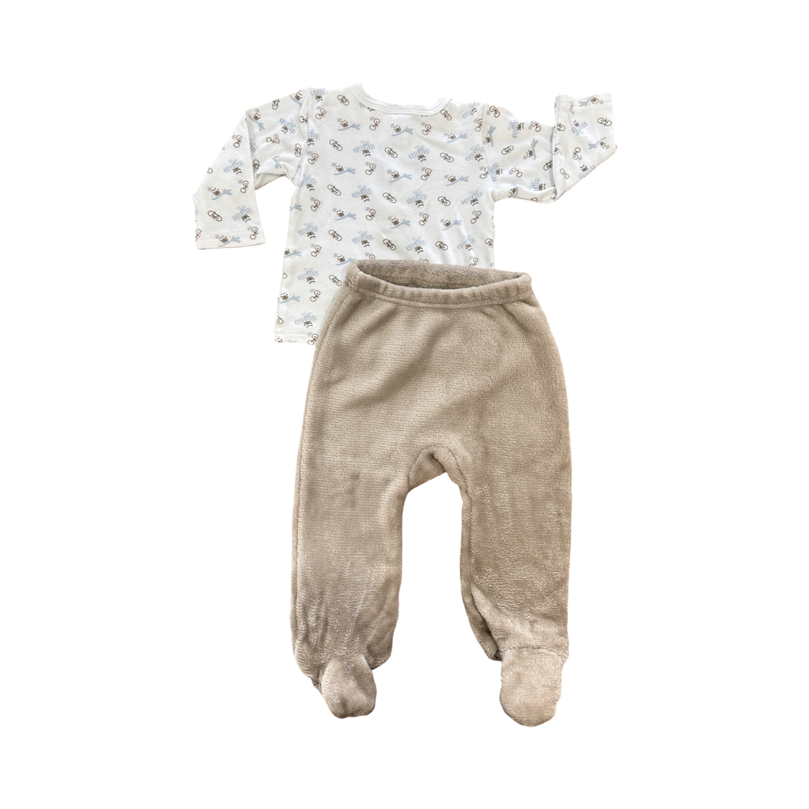 6-12 2pc Bear & Top & Fleece Pants - Ackermans & Cuddlesome