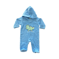Newborn Blue Polkadot Dinosaur Fleece Onesie - Ackermans
