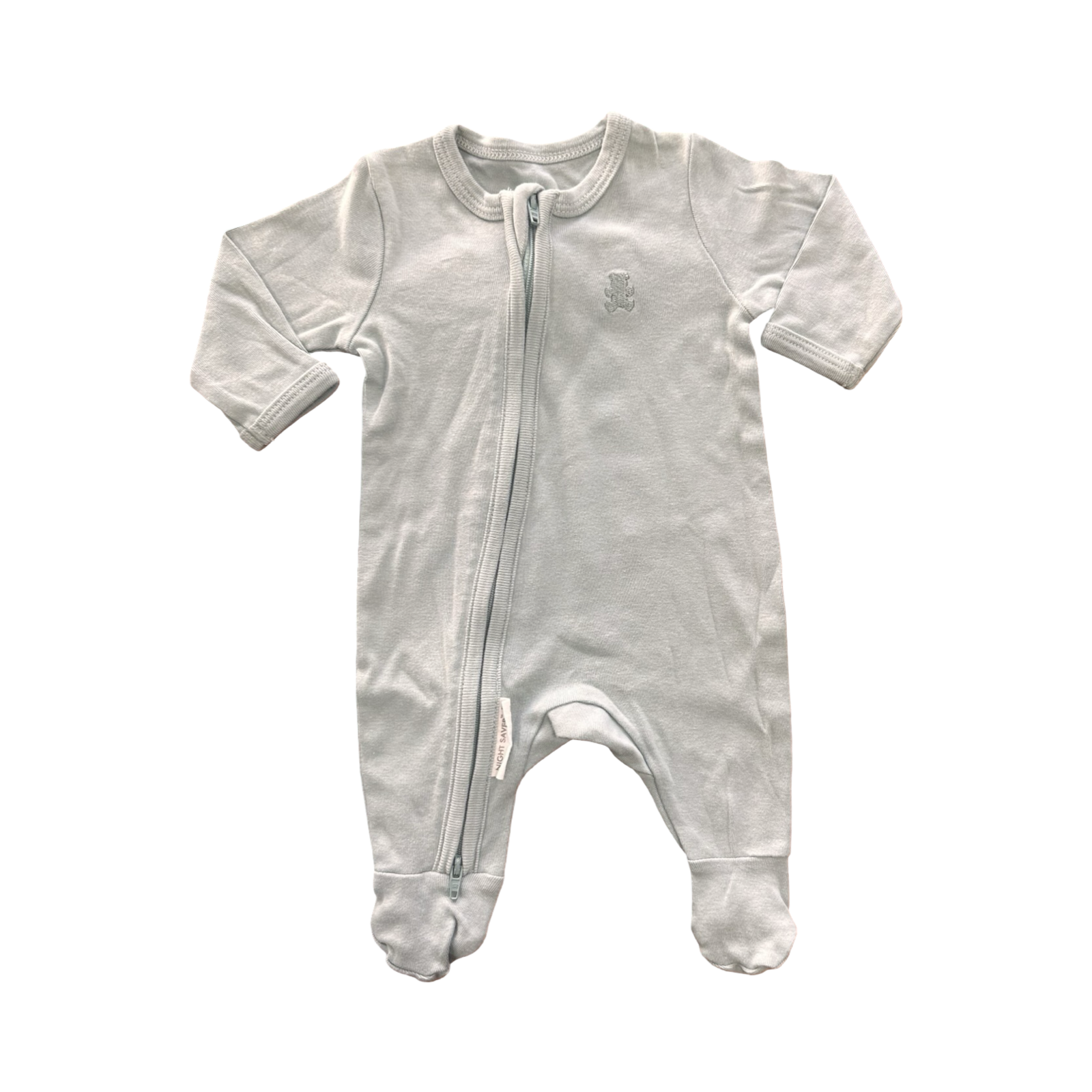 Newborn Green Cotton Zipper Onesie - Woolworths