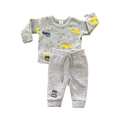 3-6M Grey Transport Sweater Top & Pants - Mpho power baby