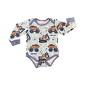 6-9M Blue Construction Bodysuit
