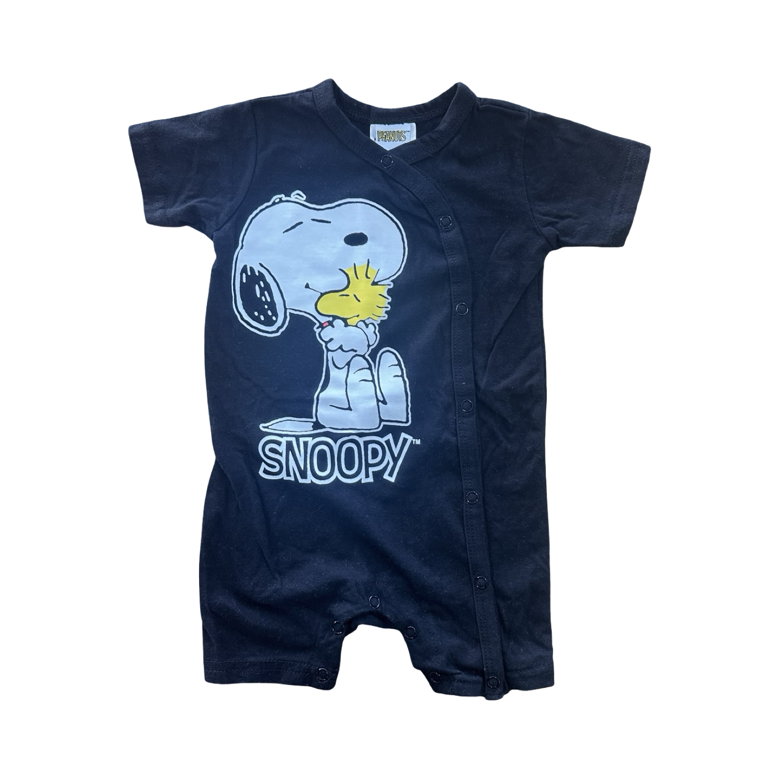 3-6M Snoopy Black Romper - Peanuts