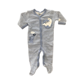 Newborn Blue Waffle Ribbed Dinosaur Babygrow - Woolworths