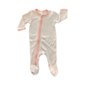 1-3M Peach Stripe Zipper Babygrow - Woolworths