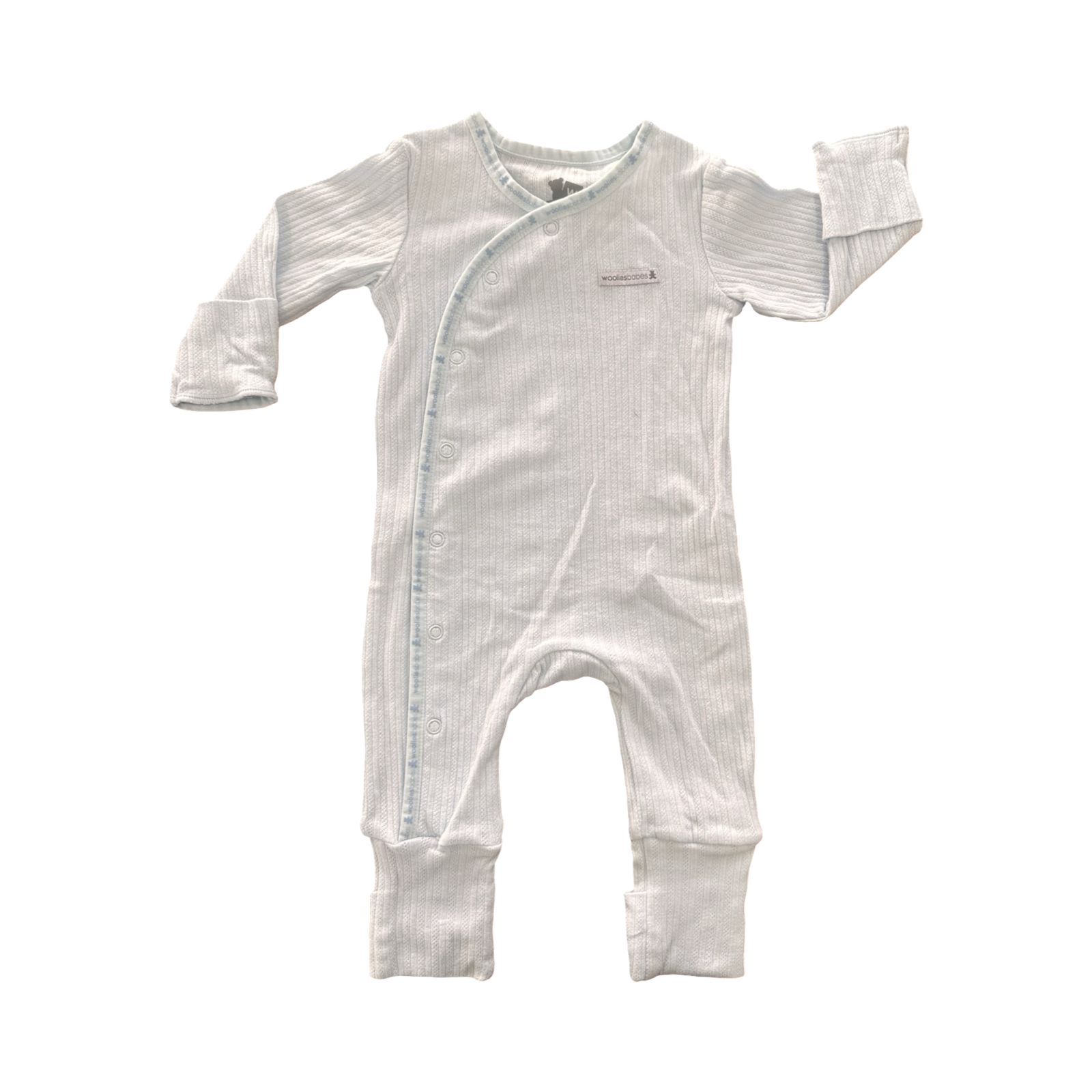 1-3M Blue Breathable Super Stretchy Babygrow - Woolworths