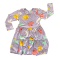 3-4Y Purple Long Sleeve Bird Dress - Real Kids