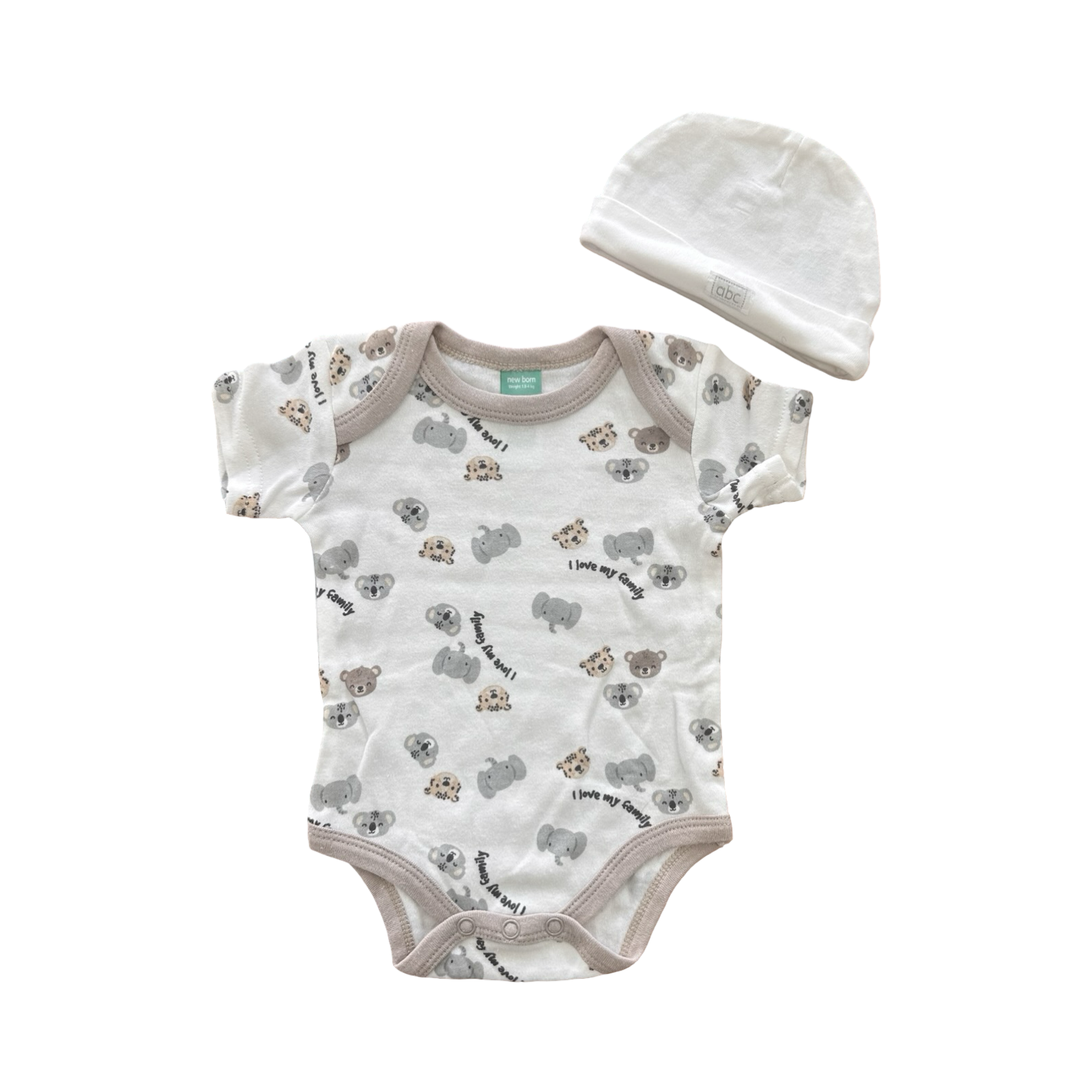 Newborn Wild Animal Bodysuit with Beanie - Ackermans