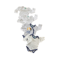 Tiny Baby 4pc White & Blue Bodysuits - Ackermans