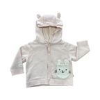 3-6M Pink Bunny Knitted Jersey with Hood - Woolworths