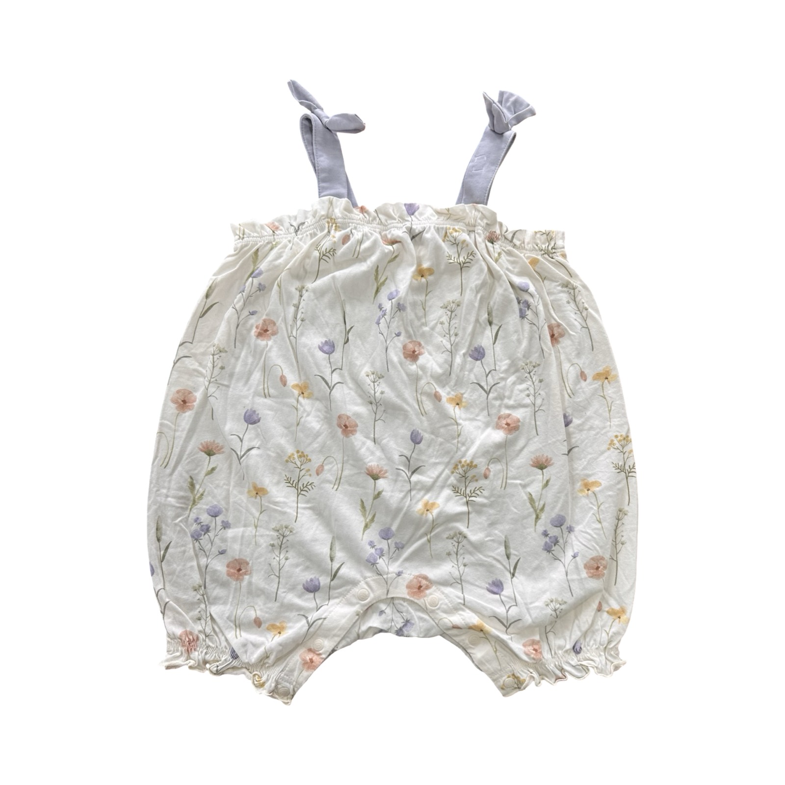 6-12M Cream Floral Bodysuit with Straps