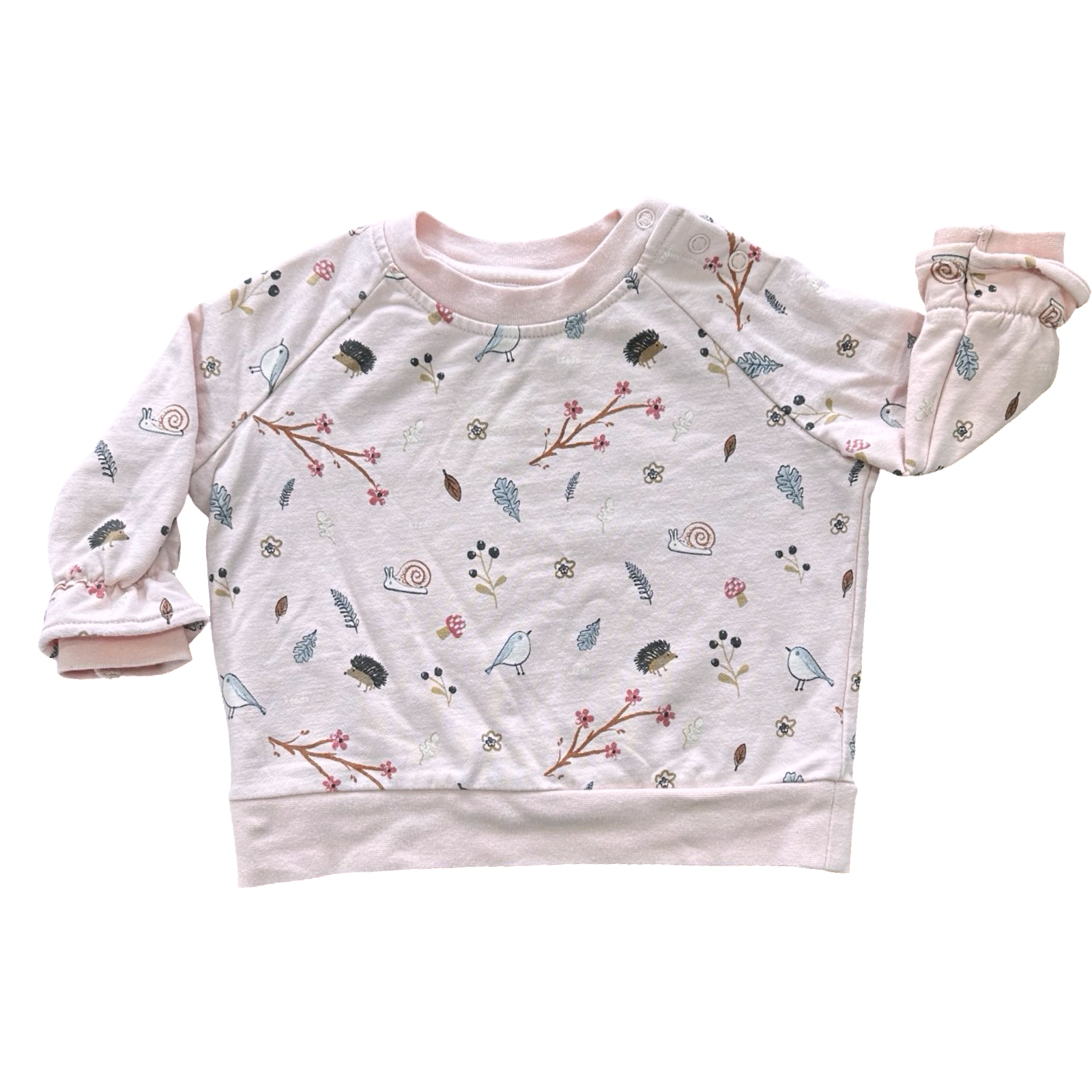 3-6M Pink Sweater Top with Garden Theme - Keedo