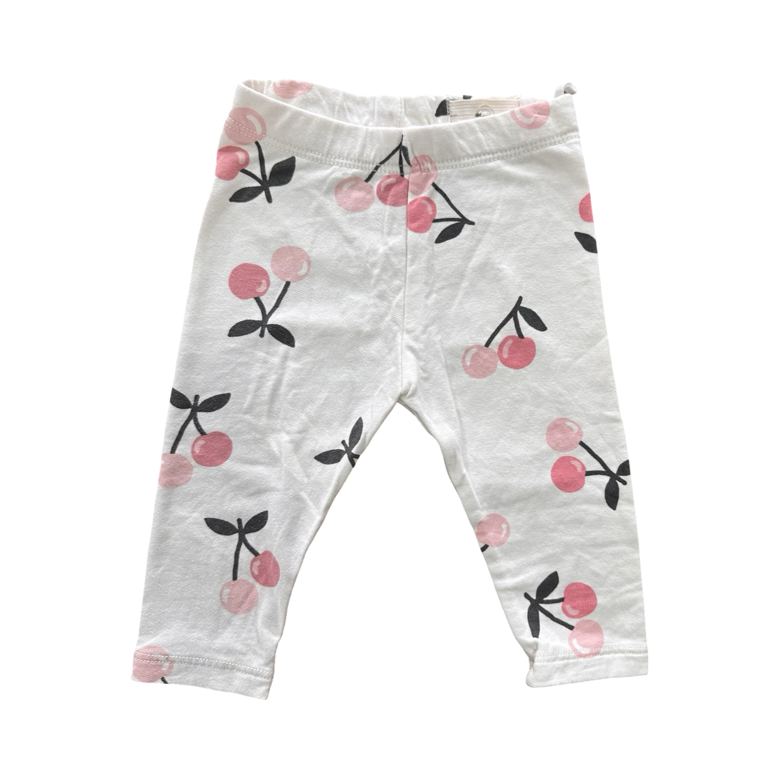 4-6M White & Pink Cherry Leggings - H & M