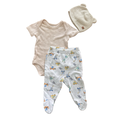 0-3M 3pc Beige Mini Adventure Set with Beanie - Ackermans & Woolworths
