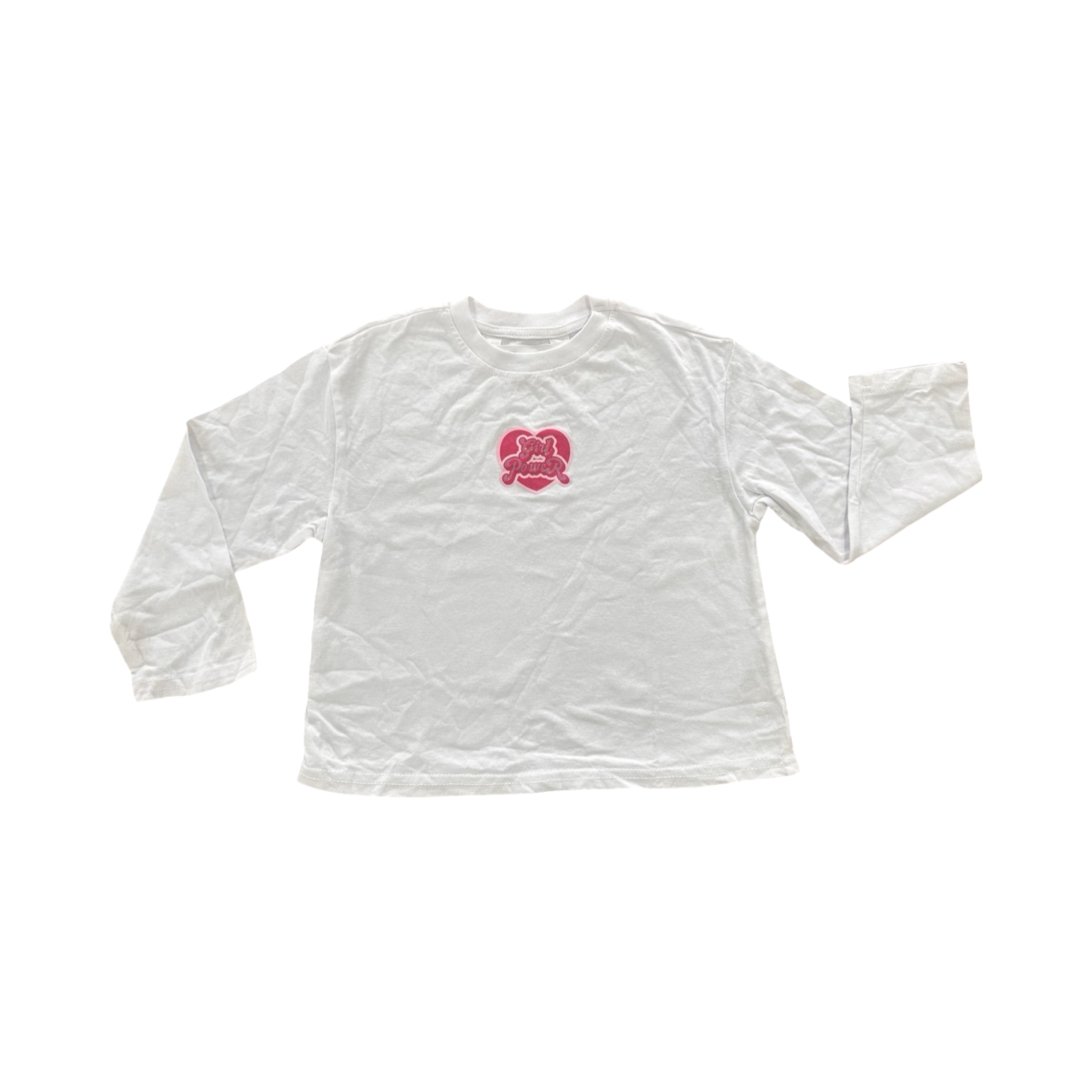 3-4Y White Girl Power Long Sleeve White T-Shirt - Mr Price