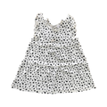 6-12M White & Black Spotted Cotton Dress - Tiny Tots