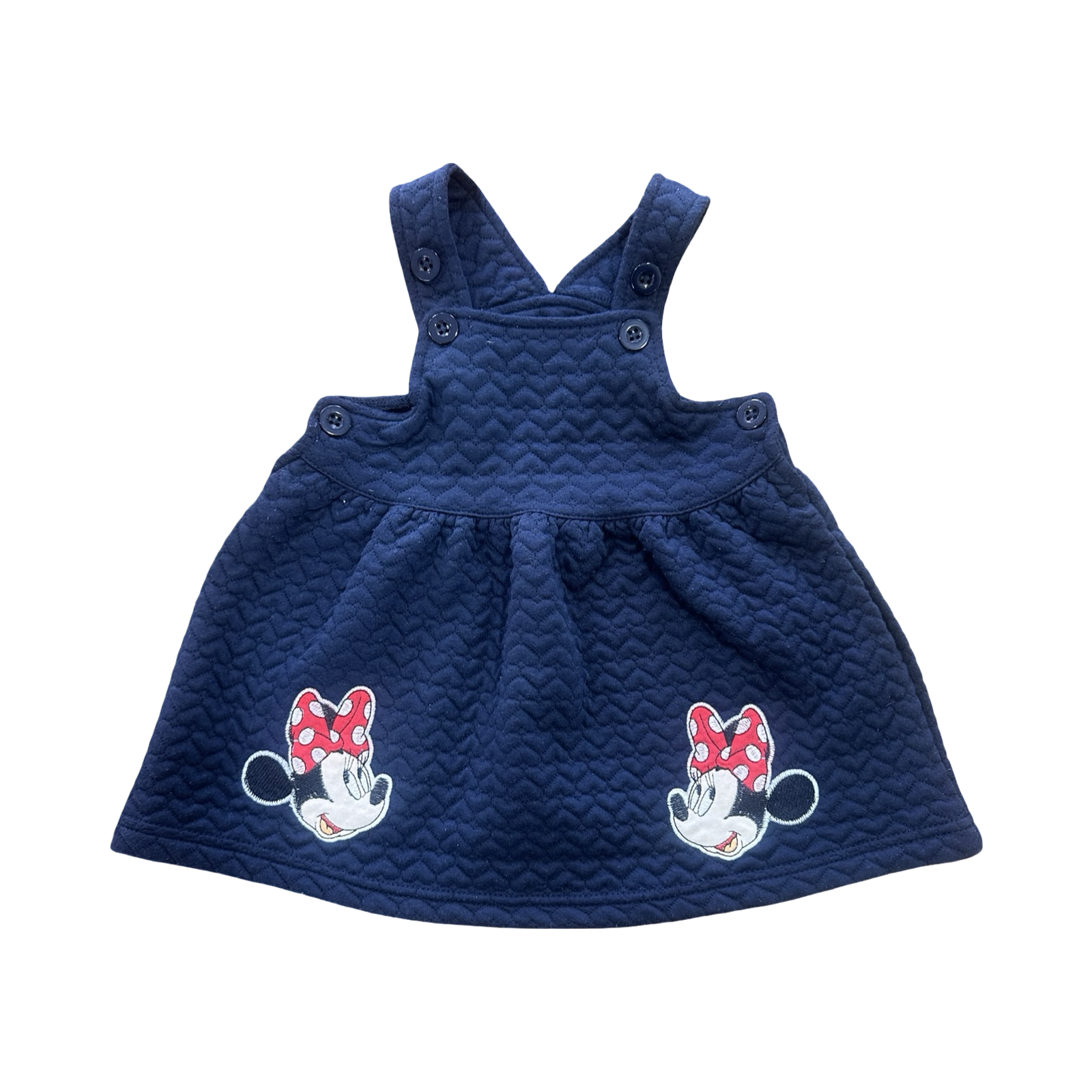 12-18M Navy Textured Minnie Dress - Disney Baby