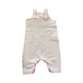 12-18M Pink & White Stripe Cotton Romper - Little Lumps