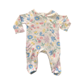 Newborn Purple Floral Zipper Babygrow - Tiny Tots