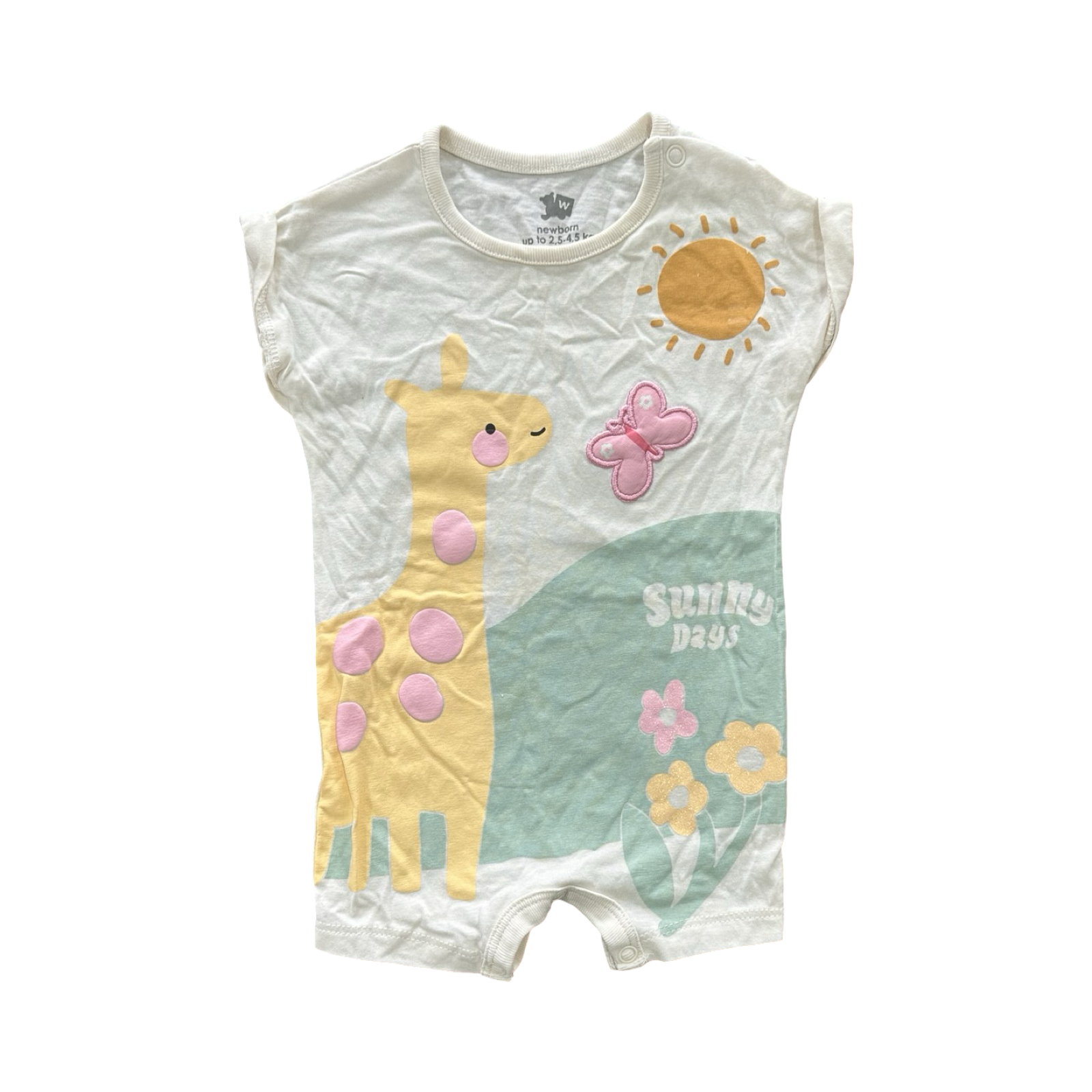 Newborn Giraffe Sunny Days Romper - Woolworths