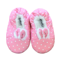 *NEW* Size 8-9 Pink & White Polkadot Bunny Slippers - Real Kids