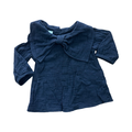 0-3M Black Bow Detail Long Sleeve Top - OneTwoThree