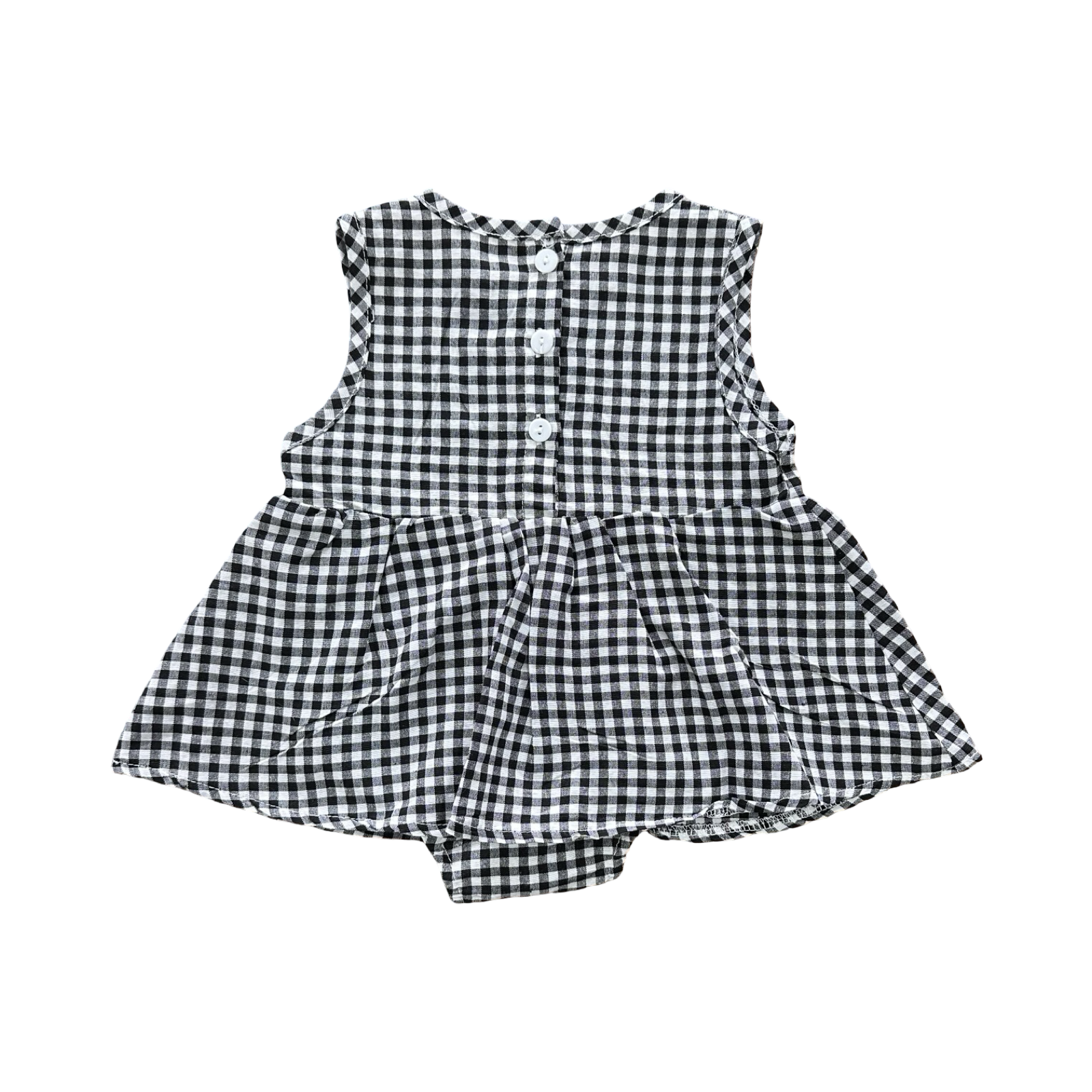 6-12M Black & White Gingham Dress