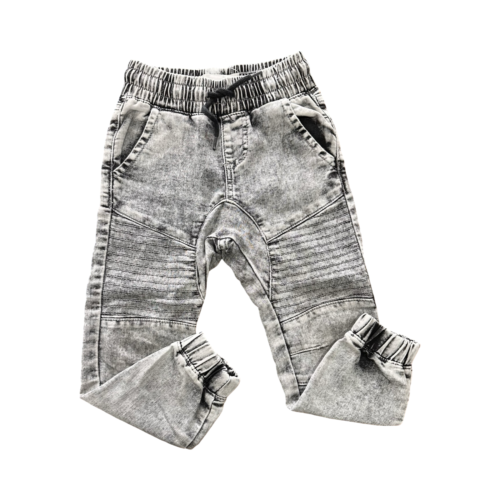 4Y Black & Whitewashed Look Denim Jean - Cotton On