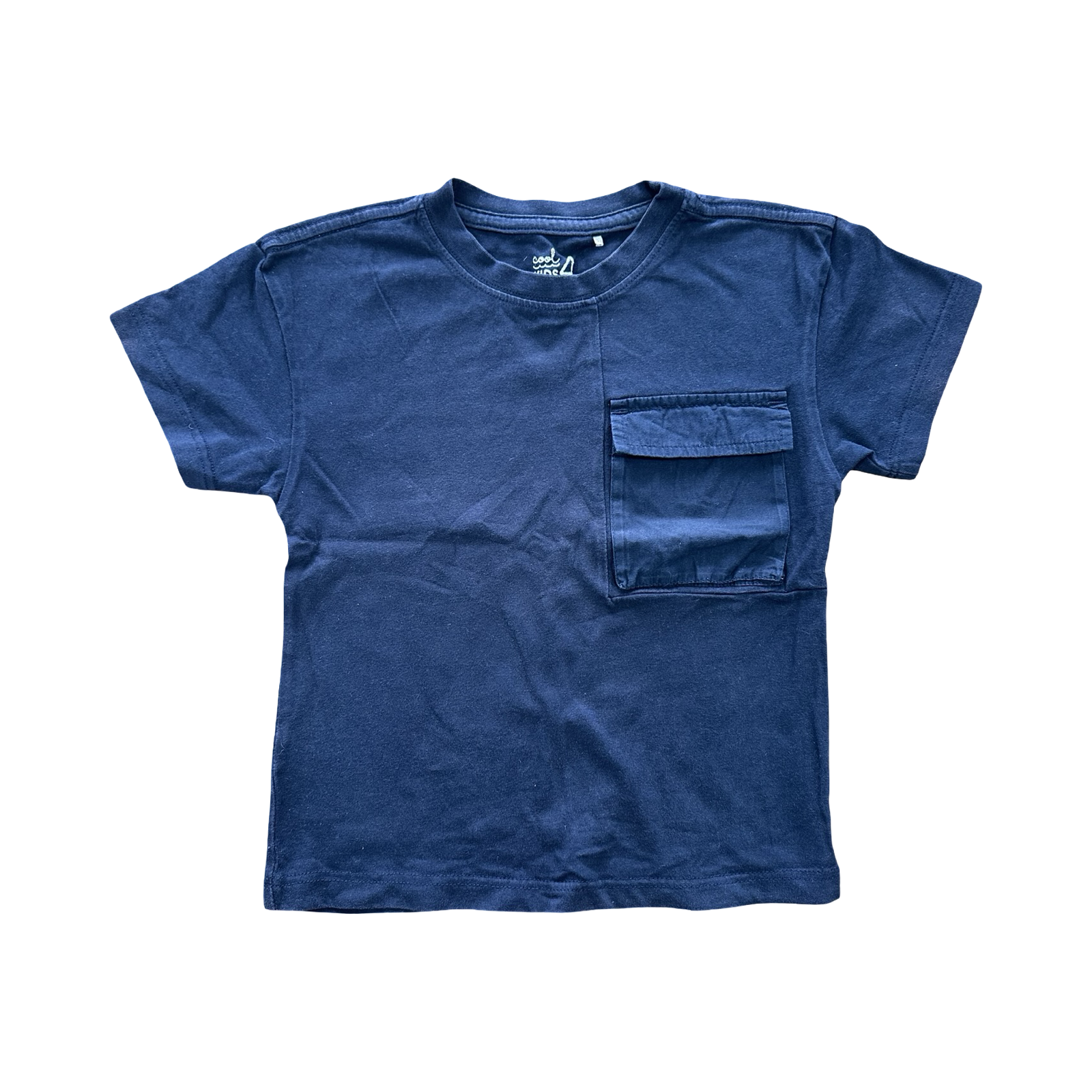 4Y Black T-Shirt with Pocket - Woolworths