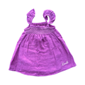 *NEW* 6-12M Purple Cotton Dress with Smock Detail - Keedo