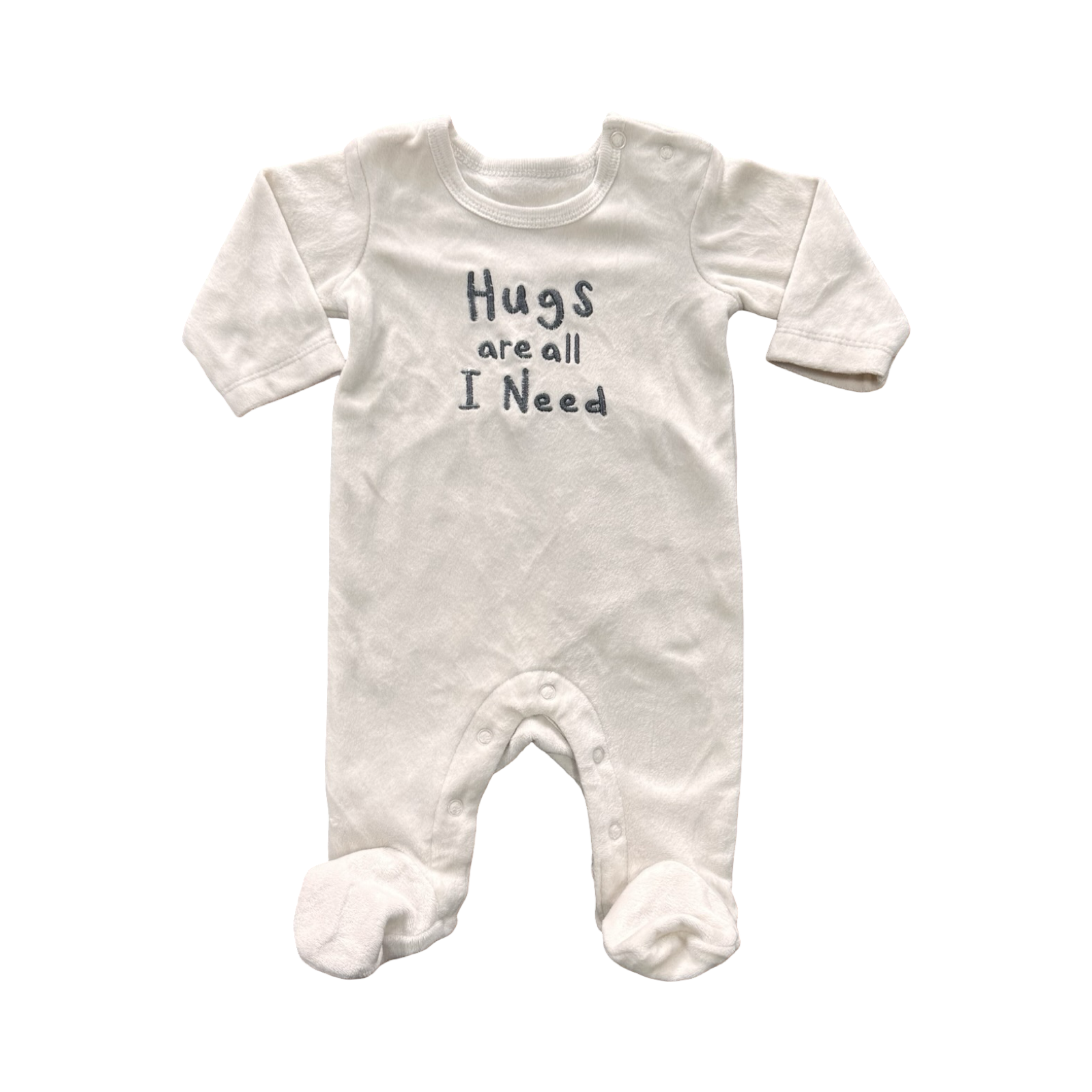 Newborn Cream Hugs Are All I Need Onesie - Woolworths