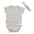 3-6M Peach Cotton Bodysuit & Headband