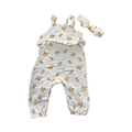 3-6M White Lemon Cotton Bodysuit & Headband - Woolworths