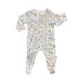 0-3M Green Floral Zipper Babygrow - Keedo